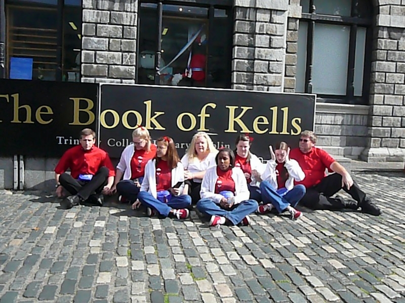 1.JPG - In front of the  Trinity College Library , home of  The Book of Kells 